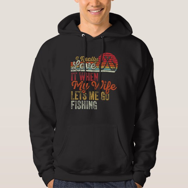 Sudadera Retro De Verdad Me Encanta Cuando Mi Esposa Me Per (Anverso)