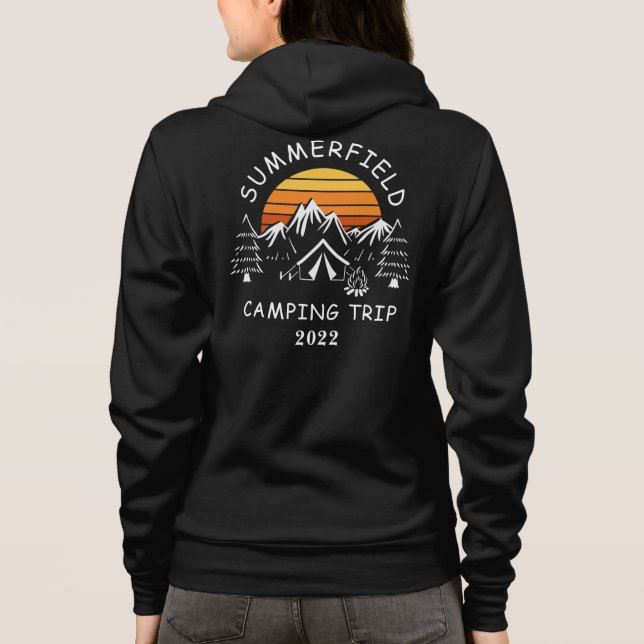 Sudadera Retro de viaje de camping familiar (Reverso)