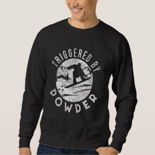 Sudadera Retro De Vintage De Snowboard Provocado Por