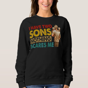 Sudadera Retro De Vintage Tengo Dos Hijos De Bandera Americ