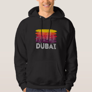 Sudadera Retro del Skyline de Dubai Emiratos Árabes Unidos 