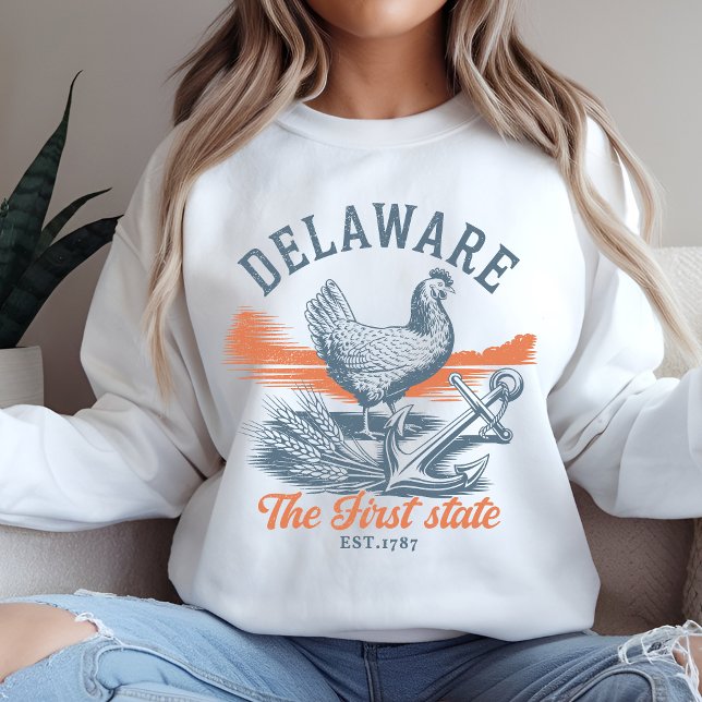 Sudadera Retro Delaware State Pride Graphic (Subido por el creador)