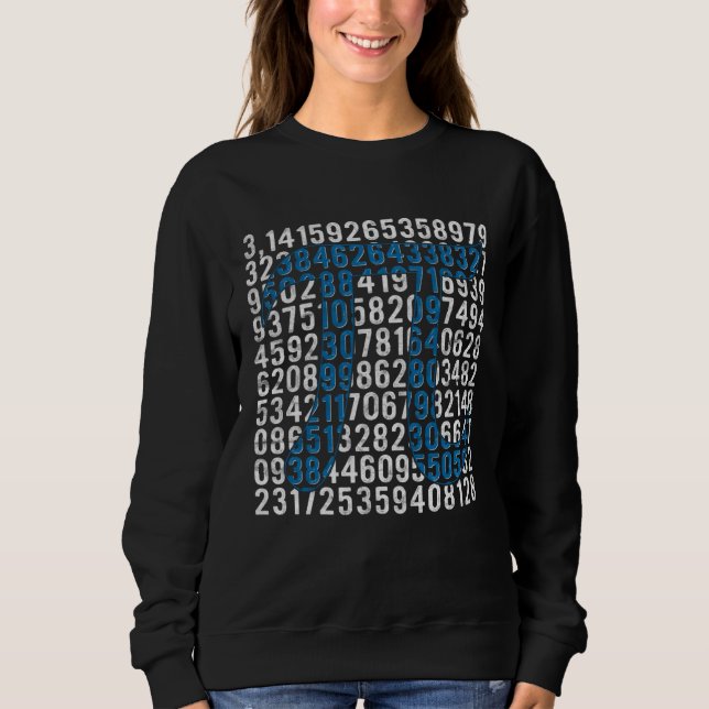 Sudadera Retro Digit Pi Symbol  Pi Day Math Teacher Student (Anverso)