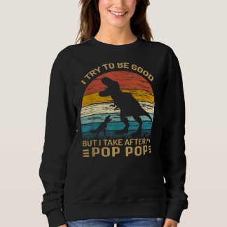 Sudadera Retro Dinosaurio Intento Ser Bueno Pero Me Encargo