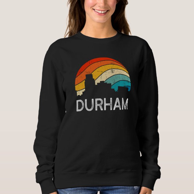 Sudadera Retro Durham Skyline Vintage Urban Skyscraper (Anverso)