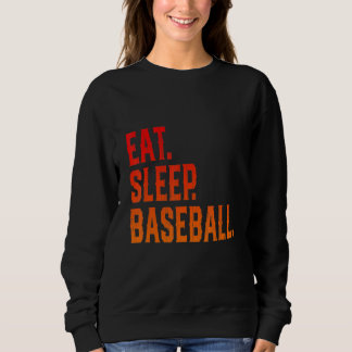 Sudadera Retro Eat Sleep Baseball Repeat