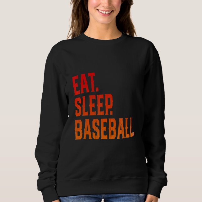 Sudadera Retro Eat Sleep Baseball Repeat (Anverso)