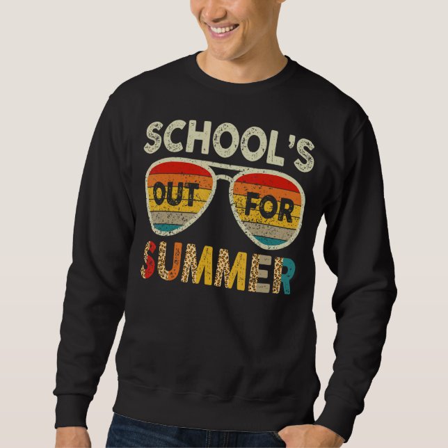 Sudadera Retro El Último Día De Las Escuelas En Verano (Anverso)