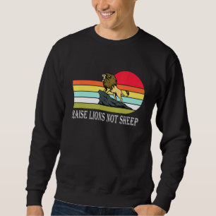 Sudadera Retro Elevar leones no ovejas - Patriota norteamer