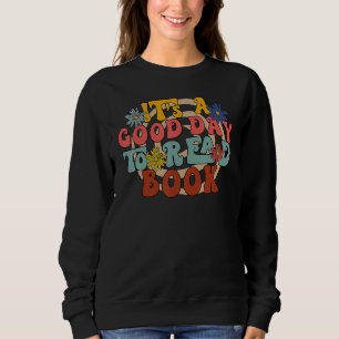 Sudadera Retro Es Un Buen Día Para Leer Libro Groovy Hippie