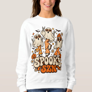 Sudadera Retro Espeluznante SZN Fantasmas | Groovy Diseño d