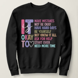 Sudadera Retro Está Bien Salud Mental