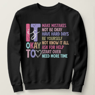 Sudadera Retro Está Bien Salud Mental