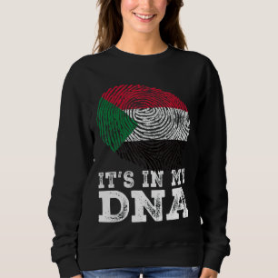 Sudadera Retro está en mi Dna Sudan Flag Fingerprint