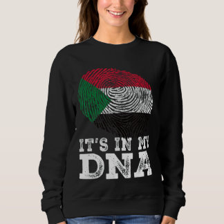 Sudadera Retro está en mi Dna Sudan Flag Fingerprint