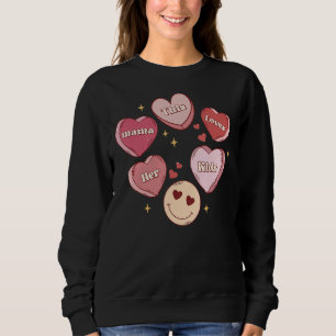 Sudadera Retro Esta Mamá Ama A Sus Hijos Corazón Candy Vale