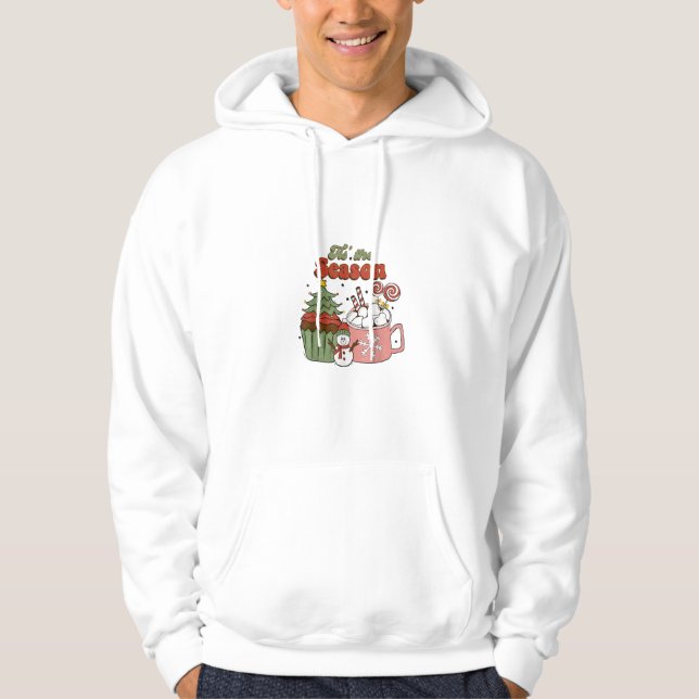 Sudadera Retro Esta Temporada El Café De Árbol De Navidad S (Anverso)