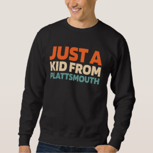 Sudadera Retro Estadounidense, Solo Un Niño De Nebraska Pl