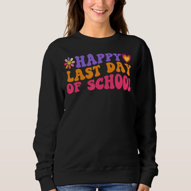 Sudadera Retro Feliz El Último Día De La Escuela Daisy Flow (Anverso)