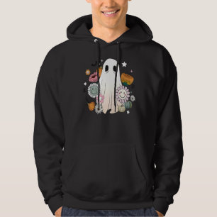 Sudadera Retro Feliz Halloween Boho Flower Ghost Ha