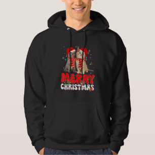 Sudadera Retro Feliz Navidad Gato Meowy Cute X mas Groovy