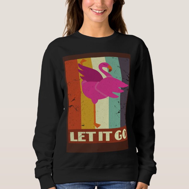 Sudadera Retro Flamingo Yoga Meditation Workout Exercise Mo (Anverso)