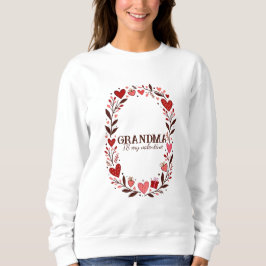 Sudadera Retro Floral Heart Valentine Custom Grandma Mom