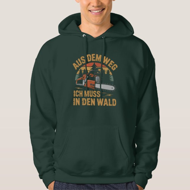 Sudadera Retro Forest Adventure Chainsaw Graphic (Anverso)