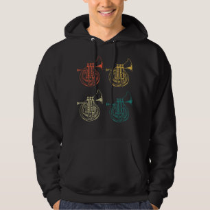 Sudadera Retro Francés Horn Instruft Gift Vintage Music Ho
