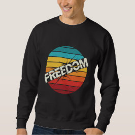 Sudadera Retro Freedom Graphic T-Shirt – Vintage Typography