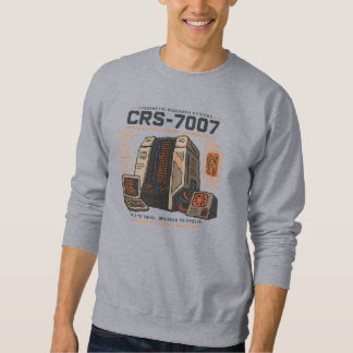 Sudadera Retro Futurista Robot de IA Computadora Vaporwave