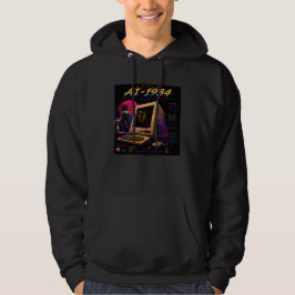 Sudadera Retro Futurista Robot Informático AI Vaporwave Neo