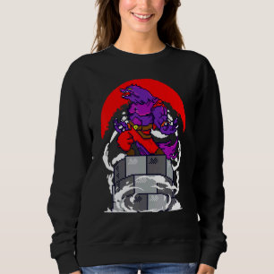 Sudadera Retro Gamer 8 bit Werewolf Howling Moon Wolf Man V