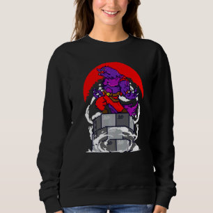 Sudadera Retro Gamer 8 bit Werewolf Howling Moon Wolf Man V