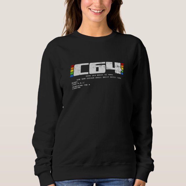 Sudadera Retro Gaming Konsole C64 Preparado para PC (Anverso)