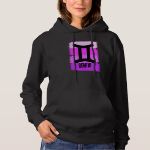 Sudadera Retro Gemini Mujeres Zodiac Símbolo Astrología Vin