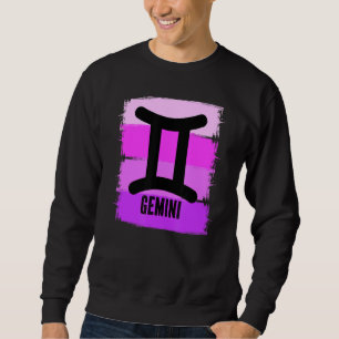 Sudadera Retro Gemini Mujeres Zodiac Símbolo Astrología Vin