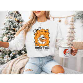 Sudadera Retro Ghost leyendo con Bow "Creepin’ It Real"