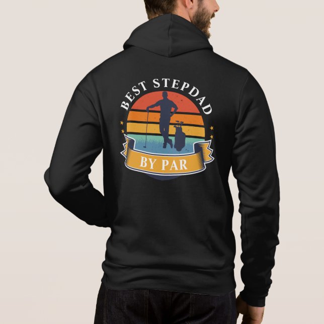Sudadera Retro Golfing Mejor Stepdad Por Par Personalizado (Reverso)