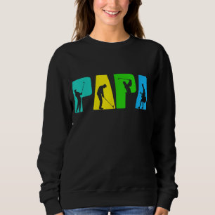 Sudadera Retro Golfing Papa Golfer. Regalos De Golf Para Pa