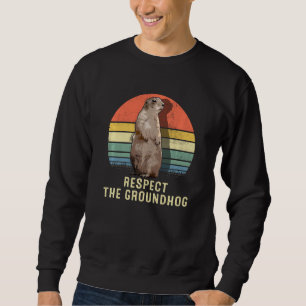 Sudadera Retro Gracioso Respeto El Día De La Groundhog