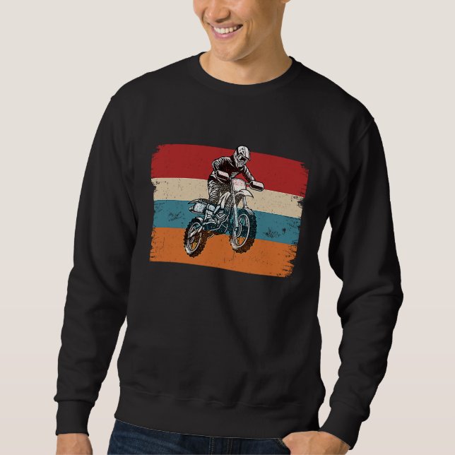 Sudadera Retro Graphic Dirt Biker Motorcycle Enduro Motocro (Anverso)