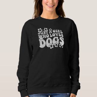 Sudadera Retro Groovy Boho Hippie Just A Girl Who Loves Dog