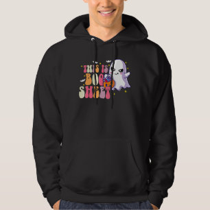 Sudadera Retro Groovy Cute Ghost Sombró Halloween Esto Es B