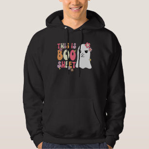Sudadera Retro Groovy Cute Ghost Sombró Halloween Esto Es B