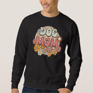 Sudadera Retro Groovy Dog Mom Daisy Hippie Fur Mom Dog