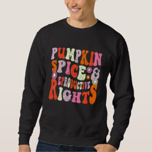 Sudadera Retro Groovy Especias de Calabaza y Derechos Repro