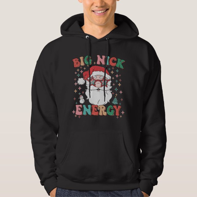 Sudadera Retro Groovy Gran Nick Energy Navidades divertidos (Anverso)