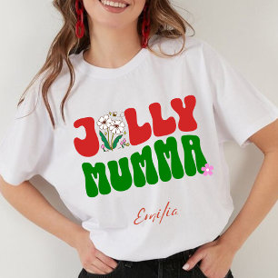Sudadera Retro Groovy Jolly Mumma Navidades de nombres pers