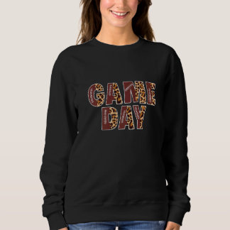 Sudadera Retro Groovy Leopard Game Day Vibes Family Matchin